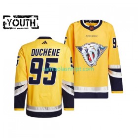 Camiseta Nashville Predators Matt Duchene 59 Adidas 2022-2023 Reverse Retro Amarelo Authentic - Criança
